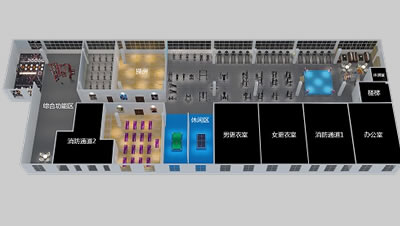 2000m²商用健身俱乐部器材配置方案