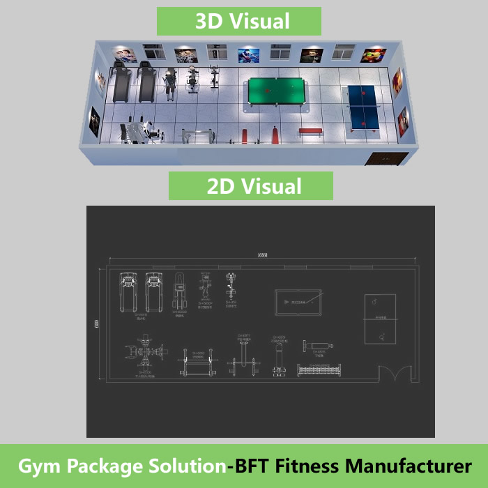 100m² 健身器材布局配置解决方案
